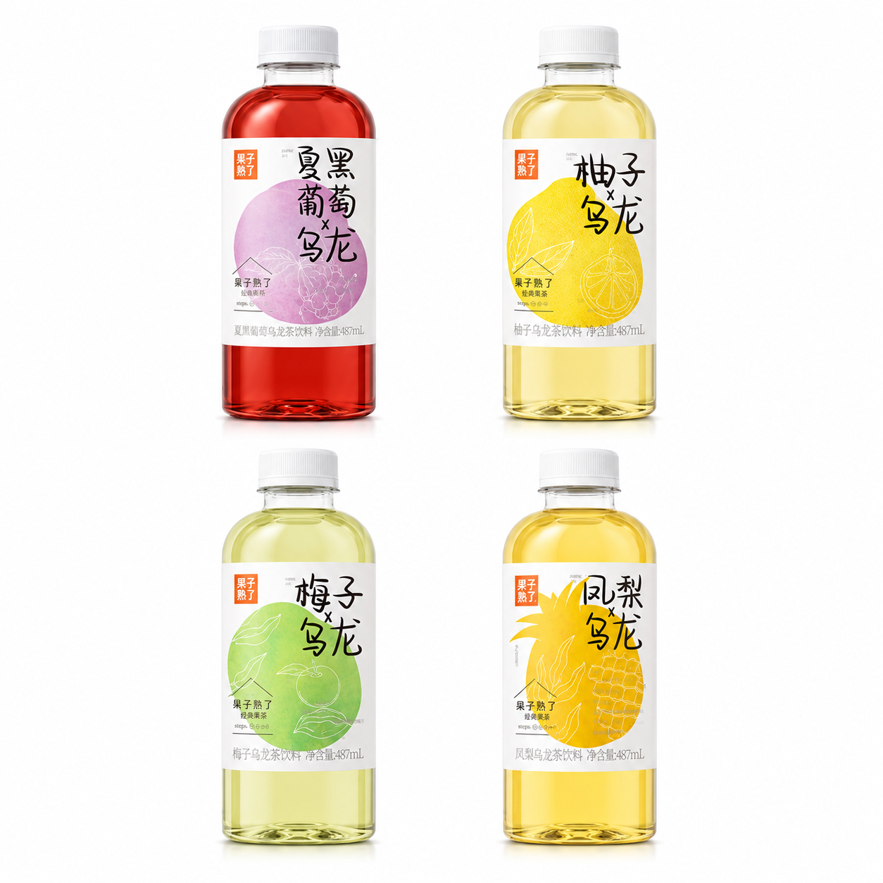 果子熟了 果汁茶 系列 487ml